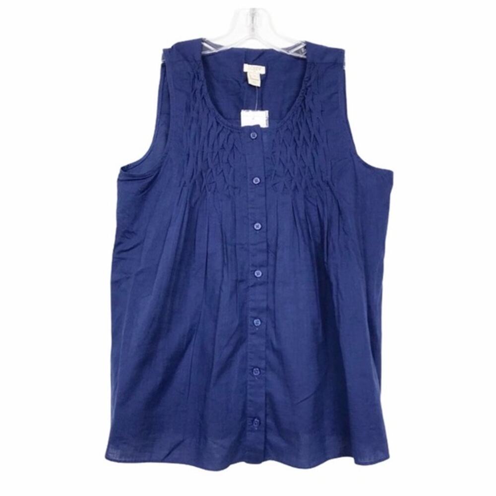 J. Crew Navy Blue Sleeveless Blouse Sz 0